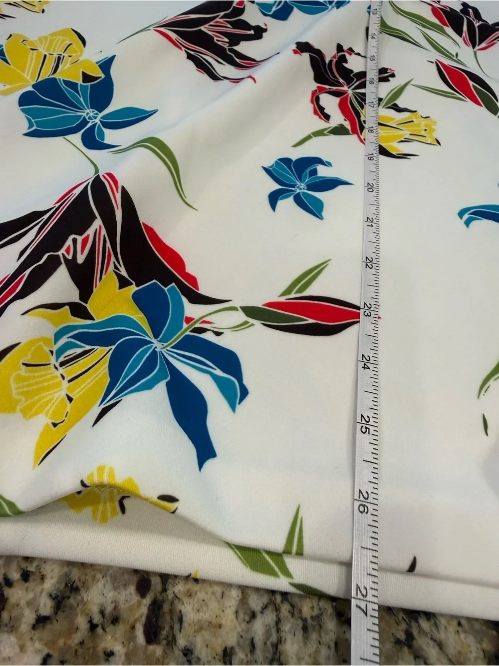 Eloquii tropical floral straight retro mini skirt Plus SZ 18